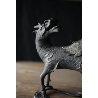 古銅 麒麟香炉　M195 