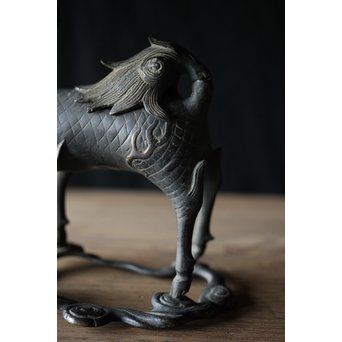 古銅 麒麟香炉　M195 