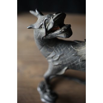 古銅 麒麟香炉　M195 