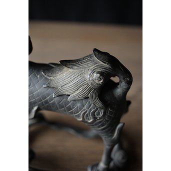 古銅 麒麟香炉　M195 