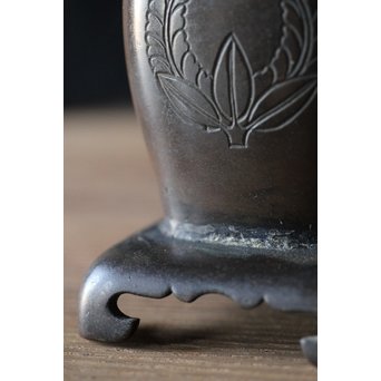 龍雲堂 古銅 花生/小花瓶　M196 