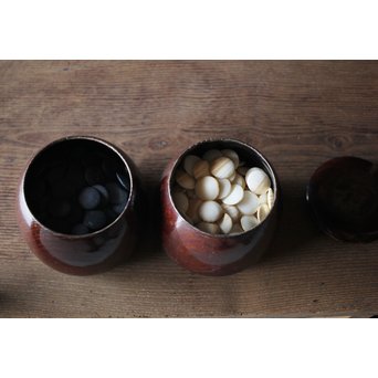 嘉永年号 時代碁笥/碁石 一式　U204 