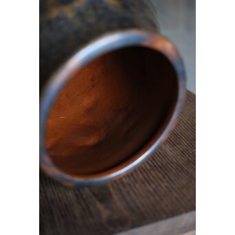 玉川堂 打出肌鎚起銅花瓶　M197 