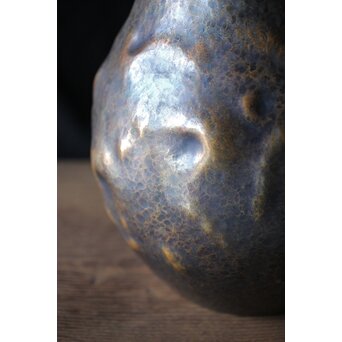 玉川堂 打出肌鎚起銅花瓶　M197 