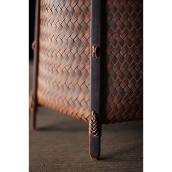 小菅吼月 竹編花籠　U205 