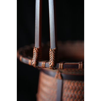 小菅吼月 竹編花籠　U205 