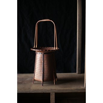 小菅吼月 竹編花籠　U205