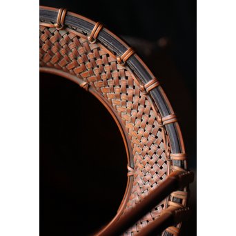 小菅吼月 竹編花籠　U205 