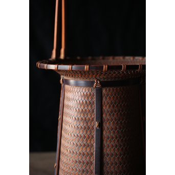 小菅吼月 竹編花籠　U205 