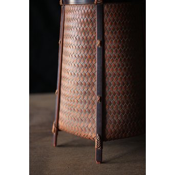 小菅吼月 竹編花籠　U205 