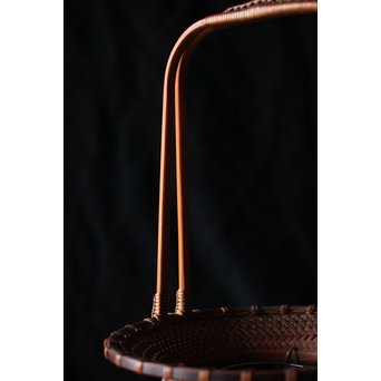 小菅吼月 竹編花籠　U205 