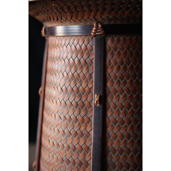 小菅吼月 竹編花籠　U205 