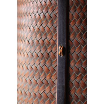 小菅吼月 竹編花籠　U205 