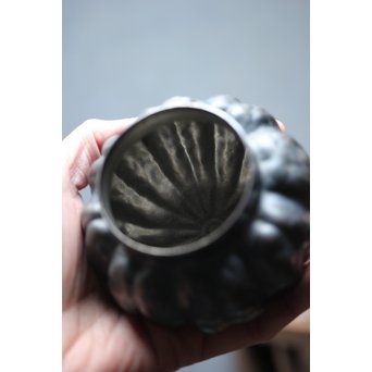 皆川堂 鎚起銅器 瓜型茶入　M198 