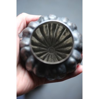 皆川堂 鎚起銅器 瓜型茶入　M198 