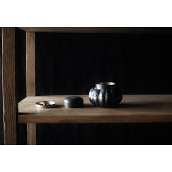 皆川堂 鎚起銅器 瓜型茶入　M198 