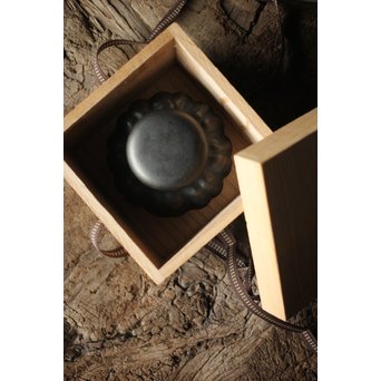 皆川堂 鎚起銅器 瓜型茶入　M198 