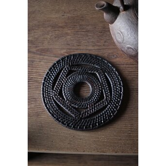 籐編瓶座/瓶敷/急須台　U207 