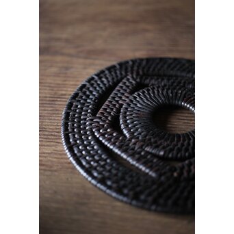 籐編瓶座/瓶敷/急須台　U207 