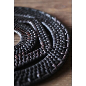 籐編瓶座/瓶敷/急須台　U207 