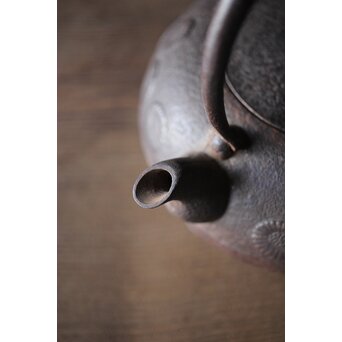 南部菊紋丸形鉄瓶 藤枝工房 釜師 昌行　M199 