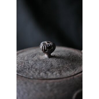 南部菊紋丸形鉄瓶 藤枝工房 釜師 昌行　M199 