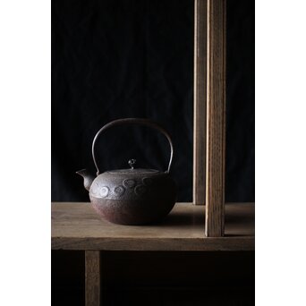 南部菊紋丸形鉄瓶 藤枝工房 釜師 昌行　M199