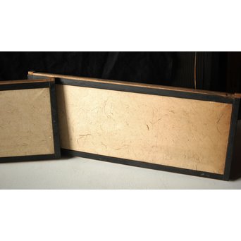 谷文晁 水墨襖絵　Z208 