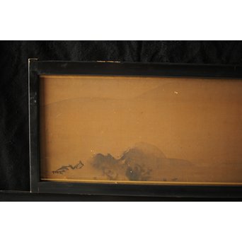 谷文晁 水墨襖絵　Z208 