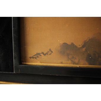 谷文晁 水墨襖絵　Z208 