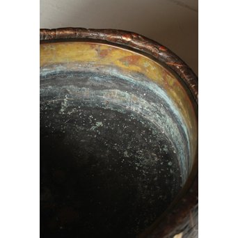 秋草蒔絵 古木桐火鉢/瓶掛　Q099 