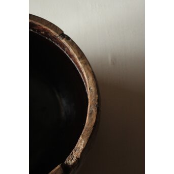 時代欅古木 銀鎹瓶掛/火鉢　X216 