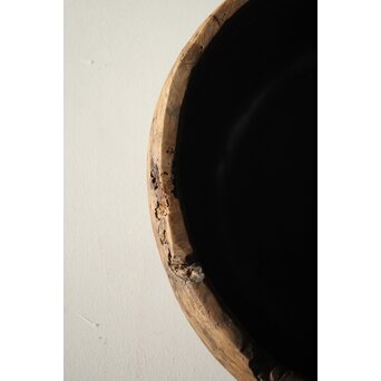 時代欅古木 銀鎹瓶掛/火鉢　X216 