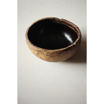 時代欅古木 銀鎹瓶掛/火鉢　X216 