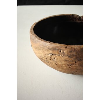 時代欅古木 銀鎹瓶掛/火鉢　X216 