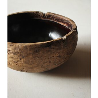 時代欅古木 銀鎹瓶掛/火鉢　X216 