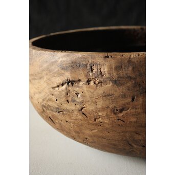 時代欅古木 銀鎹瓶掛/火鉢　X216 