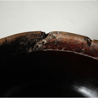 時代欅古木 銀鎹瓶掛/火鉢　X216 