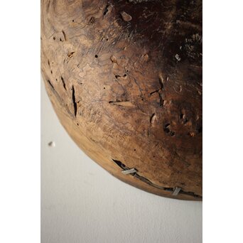 時代欅古木 銀鎹瓶掛/火鉢　X216 