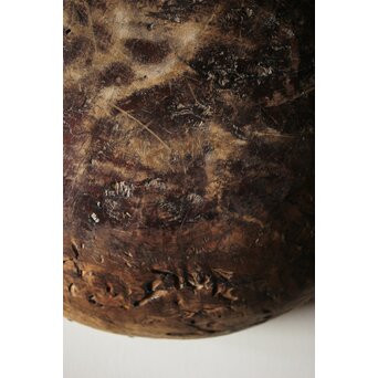 時代欅古木 銀鎹瓶掛/火鉢　X216 