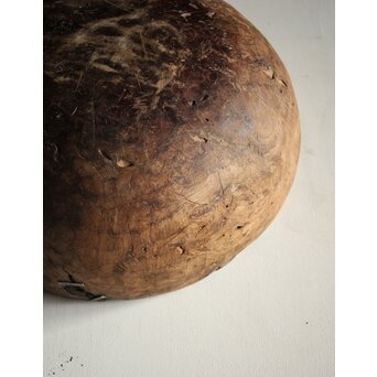 時代欅古木 銀鎹瓶掛/火鉢　X216 