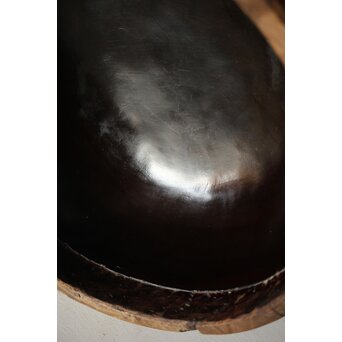 時代欅古木 銀鎹瓶掛/火鉢　X216 