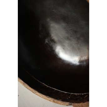 時代欅古木 銀鎹瓶掛/火鉢　X216 