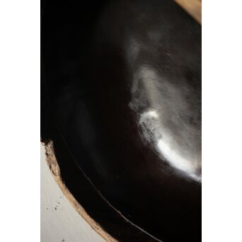 時代欅古木 銀鎹瓶掛/火鉢　X216 