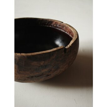 時代欅古木 銀鎹瓶掛/火鉢　X216 