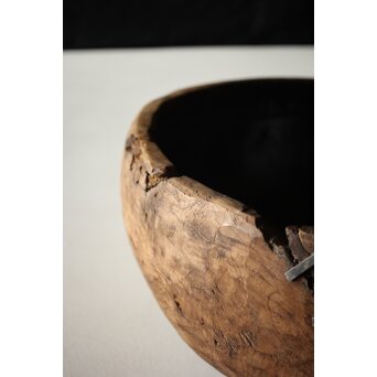 時代欅古木 銀鎹瓶掛/火鉢　X216 