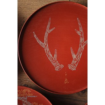 北原千鹿 祥瑞紋銘々皿　Q100 