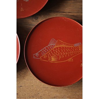 北原千鹿 祥瑞紋銘々皿　Q100 