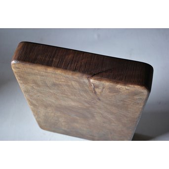 欅古材 刳貫四方盆　X218 