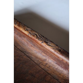 欅古材 刳貫四方盆　X218 